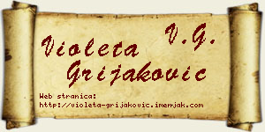 Violeta Grijaković vizit kartica